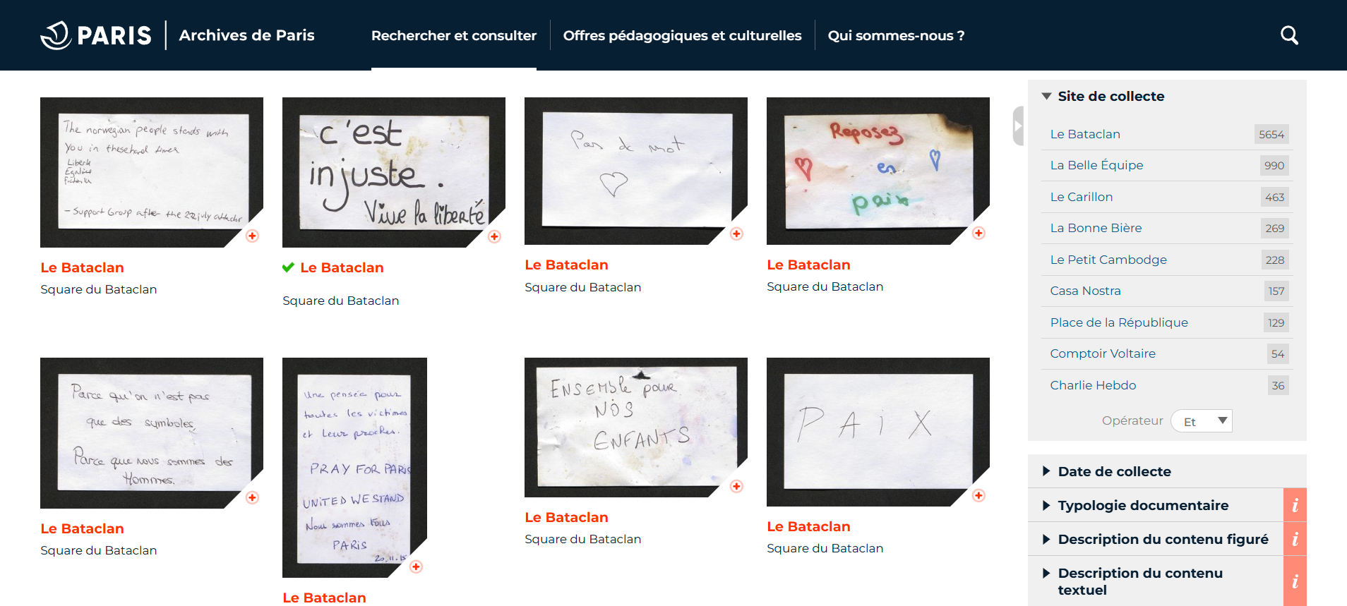 94,4 % des archives numérisées sont mises en ligne (Archives de Paris) Attentats-13-novembre-2015-7689-documents-ne-pas-oublier