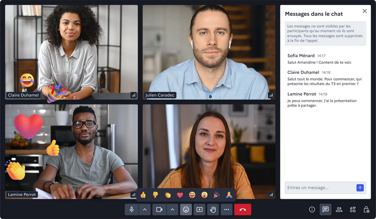 Visio, l’application de visioconférence de LaSuite. (LaSuite) outils-collaboratifs-souverainete-numerique