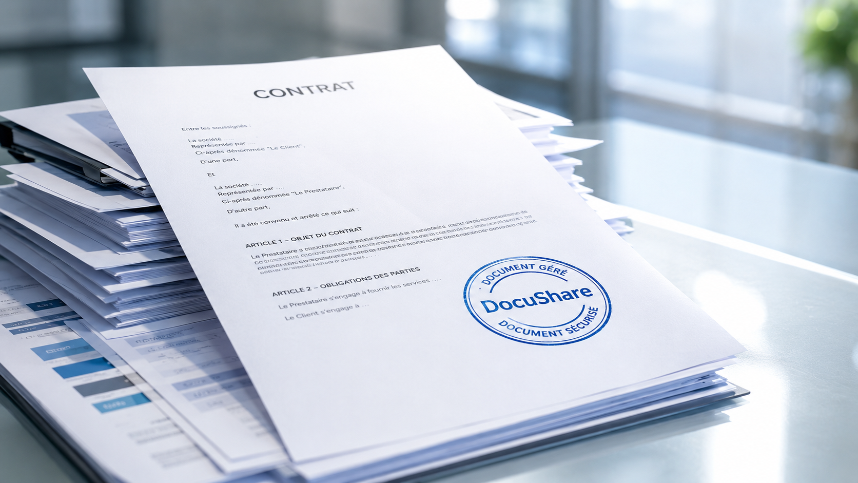 Avec DocuShare, Xerox fait évoluer la gestion documentaire vers une plateforme capable de centraliser les contenus, d’automatiser les processus et d’exploiter l’intelligence artificielle, sans sacrifier la sécurité ni la gouvernance. (DR) photographie-document-certifie-docushare