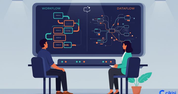 Web intelligence et souveraineté : comment Cikisi connecte les agents IA à plus de 2,4 milliards d’URL qualifiées pour sécuriser la veille d'entreprise. (DR/Cikisi) visuel-flat-design-professionnels-autour-table-travail-ordinateur