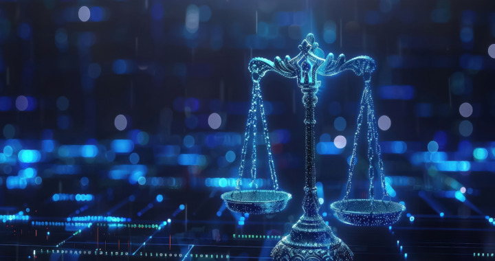 balances-numeriques-de-la-justice-bleues-sur-fond-noir