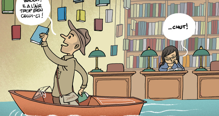 Les outils ne sont qu’un volet de la découvrabilité. (Dessin de Vince) decouvrabilite-collections-bibliotheques