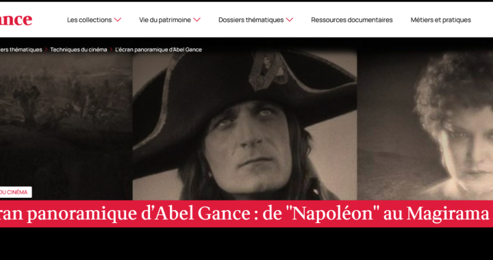 Procédé de triple écran du film Napoléon vu par Abel Gance (© La Cinémathèque française) Garance-portail-web-donne-acces-patrimoine-cinematographique