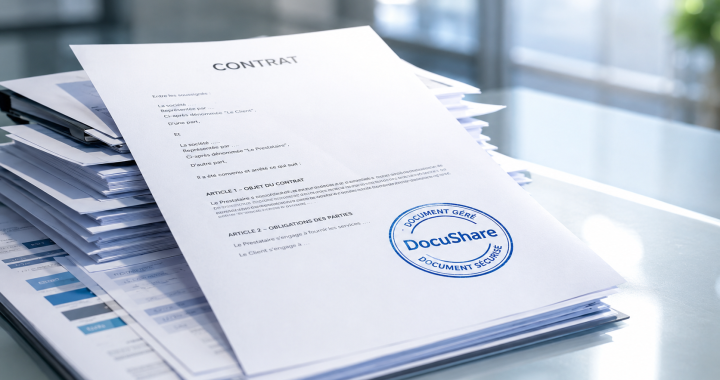 Avec DocuShare, Xerox fait évoluer la gestion documentaire vers une plateforme capable de centraliser les contenus, d’automatiser les processus et d’exploiter l’intelligence artificielle, sans sacrifier la sécurité ni la gouvernance. (DR) photographie-document-certifie-docushare
