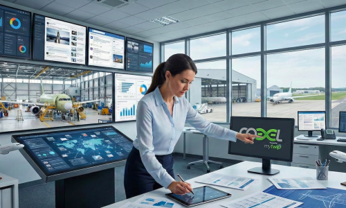 Une femme analysant des données