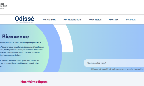 Page d'accueil du portail open data Odissé (Santé publique France) Odisse-nouveau-portail-open-data-Sante-publique-France