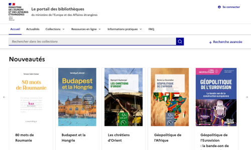 Page d'accueil du portail des bibliothèques diplomatiques (Ministère de l'Europe et des Affaires étrangères) Quai-Orsay-devoile-nouveau-portail-bibliotheques-diplomatiques