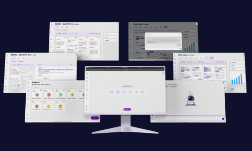 Grâce à son IA de précision, TKM identifie et remonte automatiquement les informations pertinentes pour ses utilisateurs. (TKM) visuel-ecrans-ordinateur-affichant-solution-veille-tkm