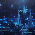 La cybersécurité s'invite à la demi-journée Gouvernance de l'information, des datas et de l'IA avec Me Djamel Belhaouci. (Magnific/mizkit) balances-numeriques-de-la-justice-bleues-sur-fond-noir