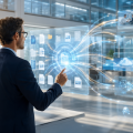 L’interopérabilité transforme la GED/ECM en véritable carrefour des applications et des flux d’information de l’entreprise. Un homme utilisant un HUB vers ses apps métier